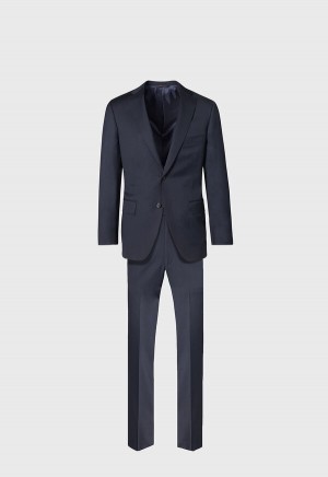 Paul Stuart All Year Wool Paul Suit Navy | AU_PAUL73492