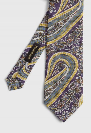 Paul Stuart Allover Summer Paisley Purple | AU_PAUL42689