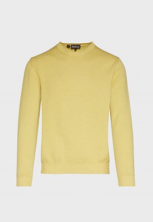 Paul Stuart Boucle Crewneck Yellow | AU_PAUL52116