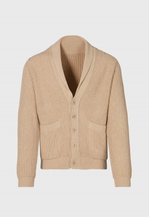 Paul Stuart Button Front Cardigan Brown | AU_PAUL34368