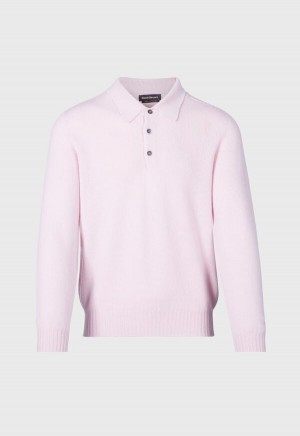 Paul Stuart Cashmere Long Sleeve Light Pink | AU_PAUL62455