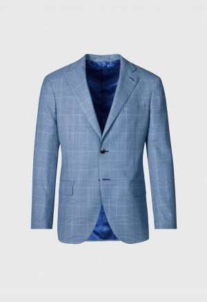 Paul Stuart Cashmere Plaid Blue | AU_PAUL22014