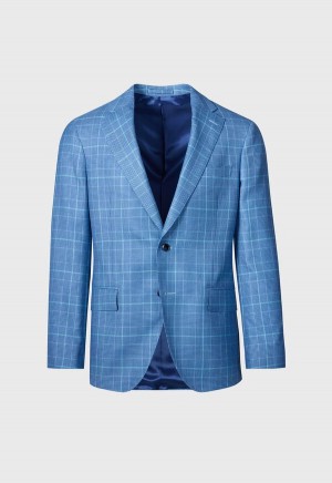 Paul Stuart Cashmere Plaid Blue | AU_PAUL71270