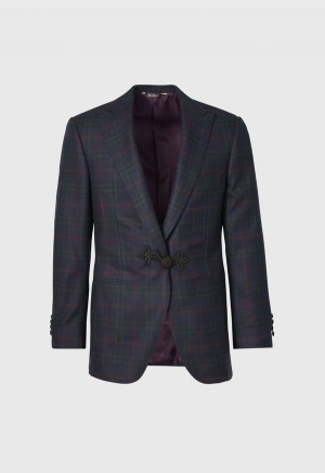 Paul Stuart Cashmere Plaid Dinner Black | AU_PAUL63777