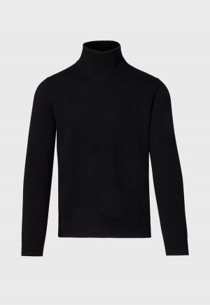 Paul Stuart Cashmere Turtleneck Black | AU_PAUL18426