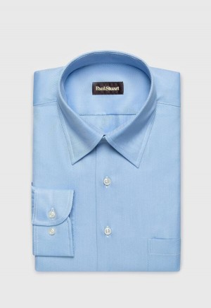 Paul Stuart Classic Cotton Twill Light Blue | AU_PAUL90330