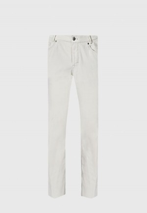 Paul Stuart Classic Five-Pocket Corduroy White | AU_PAUL23821