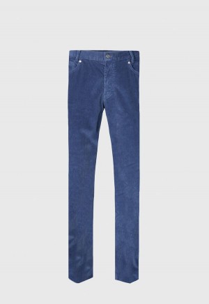 Paul Stuart Classic Five-Pocket Corduroy Blue | AU_PAUL45955