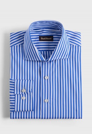 Paul Stuart Cotton Bengal Stripe Blue | AU_PAUL14525