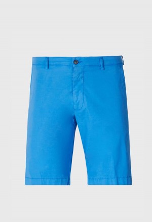 Paul Stuart Cotton Bermuda Short Blue | AU_PAUL61860