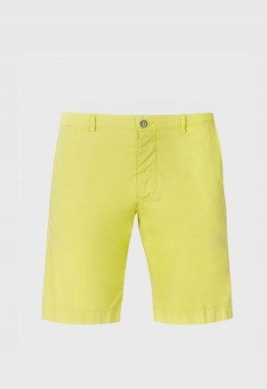 Paul Stuart Cotton Bermuda Short Yellow | AU_PAUL37635