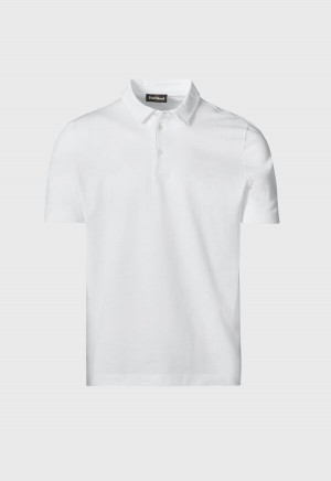 Paul Stuart Cotton Pique Short Sleeve White | AU_PAUL96679