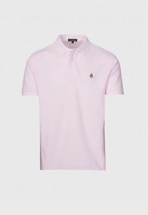 Paul Stuart Cotton Piqué Logo Light Pink | AU_PAUL48265