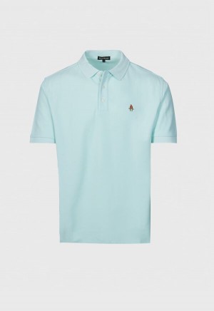 Paul Stuart Cotton Piqué Logo Mint | AU_PAUL91682