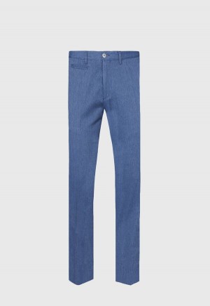 Paul Stuart Cotton Plain Front Blue | AU_PAUL63851