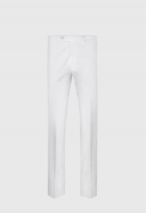 Paul Stuart Cotton Plain Front Newton White | AU_PAUL39810