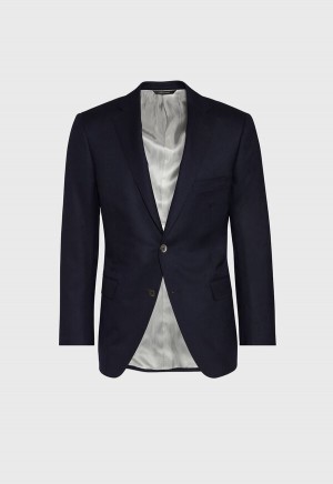 Paul Stuart Doeskin Super 120s Wool Paul Blazer Navy | AU_PAUL41163