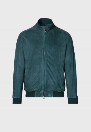 Paul Stuart Emerald Suede Blouson Green | AU_PAUL46096