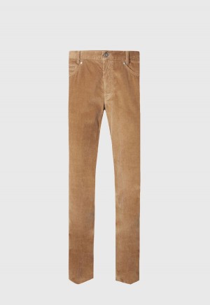 Paul Stuart Five Pocket Corduroy Brown | AU_PAUL69120