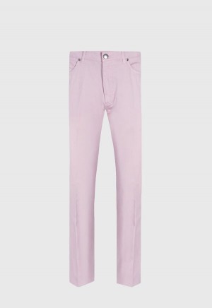 Paul Stuart Five Pocket Gabardine Twill Light Pink | AU_PAUL53401