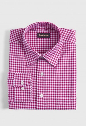 Paul Stuart Gingham Check Twill Pink | AU_PAUL42099