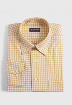 Paul Stuart Gingham Check Twill Yellow | AU_PAUL24012