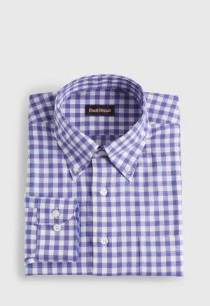 Paul Stuart Gingham Flannel Purple | AU_PAUL10910