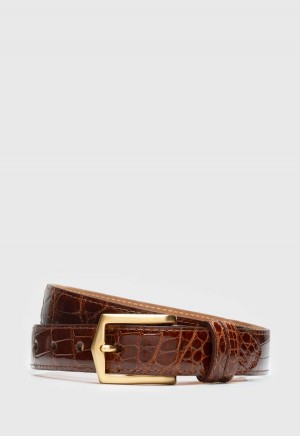 Paul Stuart Glazed Alligator Gold | AU_PAUL65990