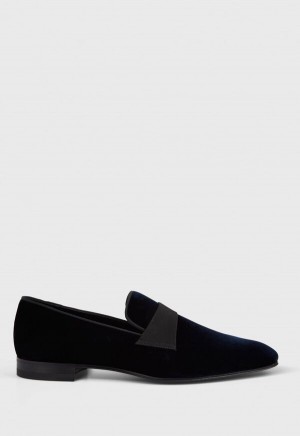 Paul Stuart Heron Patent Leather Formal Slip-On Blue | AU_PAUL32056