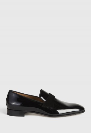 Paul Stuart Heron Patent Leather Formal Slip-On Black | AU_PAUL45244