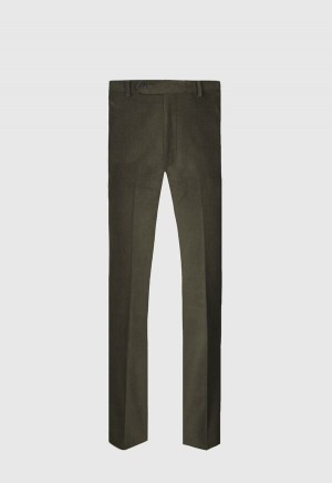 Paul Stuart James Horizontal Corduroy Dark Olive | AU_PAUL92065