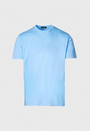 Paul Stuart Jersey T-Shirt Light Blue | AU_PAUL65301