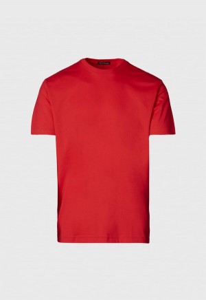 Paul Stuart Jersey T-Shirt Red | AU_PAUL32875