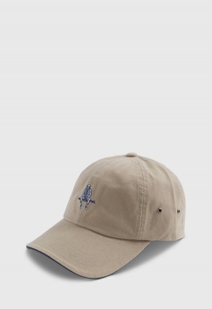 Paul Stuart Logo Baseball Cap Khaki | AU_PAUL65695