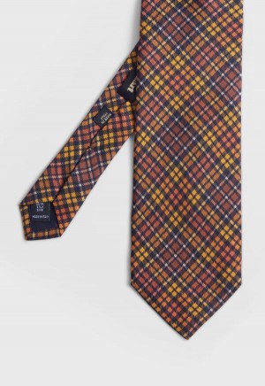 Paul Stuart Madder Silk Plaid Brown / Multicolor | AU_PAUL24401