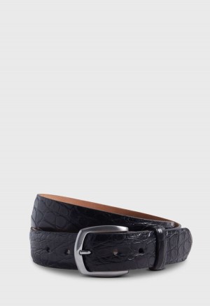 Paul Stuart Matte Alligator Black | AU_PAUL55944