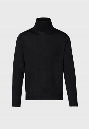 Paul Stuart Merino Wool Turtleneck Black | AU_PAUL77194