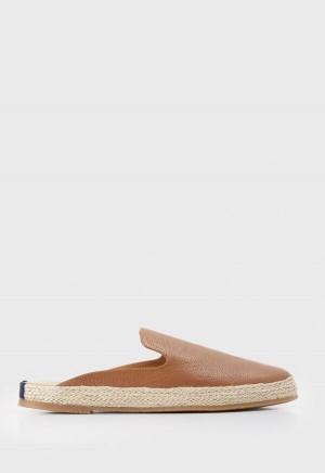 Paul Stuart Miami Leather Espadrille Brown | AU_PAUL68649