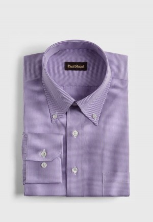 Paul Stuart Micro Gingham Check Purple | AU_PAUL49592