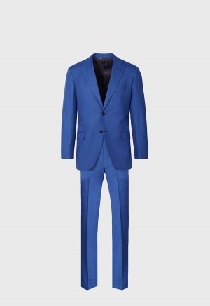 Paul Stuart Mid Blue All Year Wool Blue | AU_PAUL70676