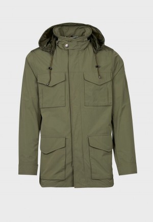 Paul Stuart Nylon Field Jacket Olive | AU_PAUL72970