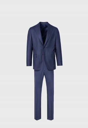 Paul Stuart Plaid Soft Shoulder Suit Navy | AU_PAUL30980