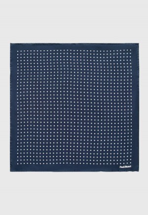 Paul Stuart Printed Silk Dot Navy / Cream | AU_PAUL89687