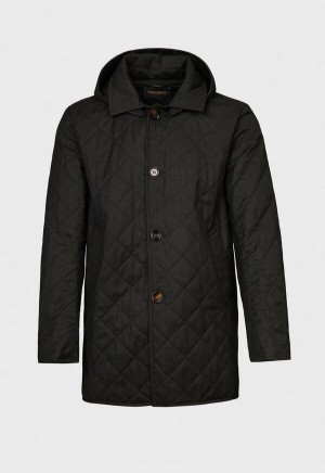 Paul Stuart Quilted Barn Coat with Hood Green | AU_PAUL95605