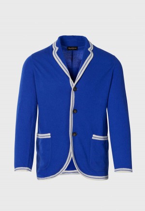 Paul Stuart Rowing Knit Blazer Blue | AU_PAUL79929