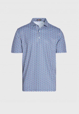 Paul Stuart Sailboat Print Performance Navy | AU_PAUL29616