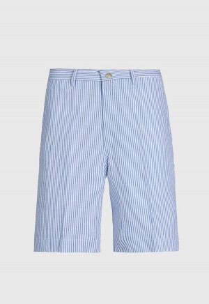 Paul Stuart Seersucker Walk Short Blue | AU_PAUL93328