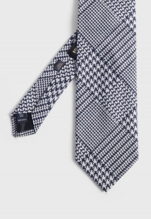 Paul Stuart Silk Jacquard Plaid Silver | AU_PAUL67379