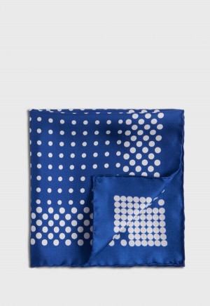 Paul Stuart Silk Twill Dot Blue | AU_PAUL56187