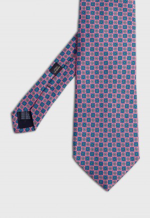 Paul Stuart Silk Twill Floral Medallion Pink | AU_PAUL22935